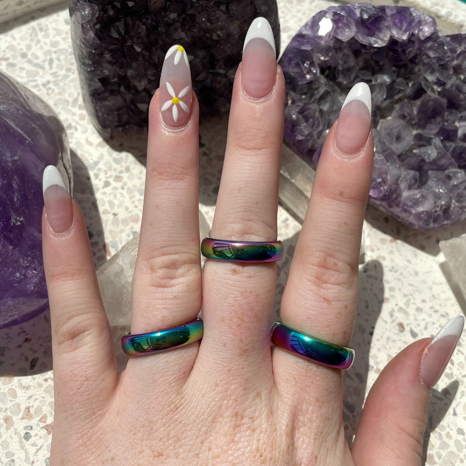 Rainbow Hematite Ring - 5mm Rainbow Hematite Ring - 5mm